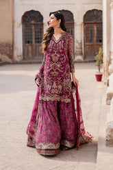 Iznik Embroidered Organza 3 Piece Ghara